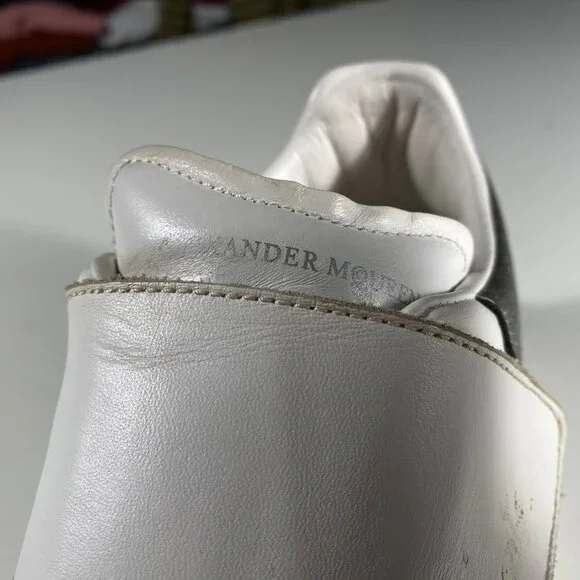 Alexander McQueen Oversized Double Strap White Leather Sneakers size EU 36 1/2 - Picture 5 of 12